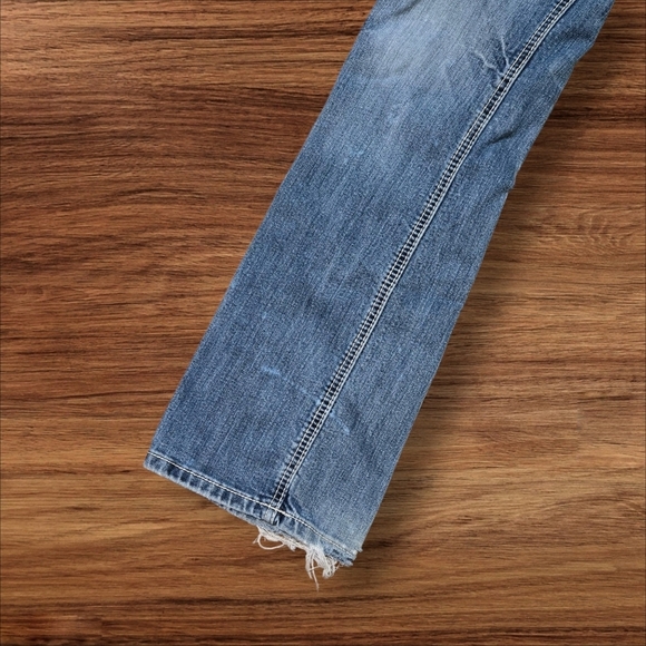 Bongo Low Rise 90s Embroidered Bootcut Denim Jeans - Picture 3 of 8